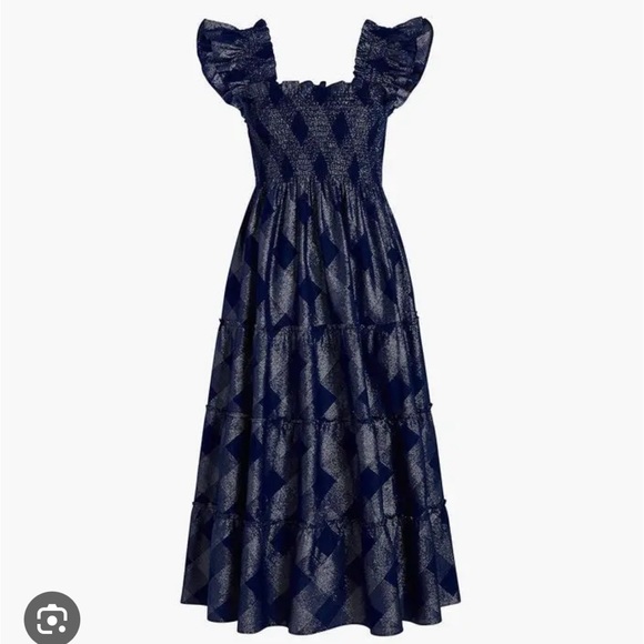 Hill House | Dresses | Hill House Navy Blue Metallic Nap Dress | Poshmark